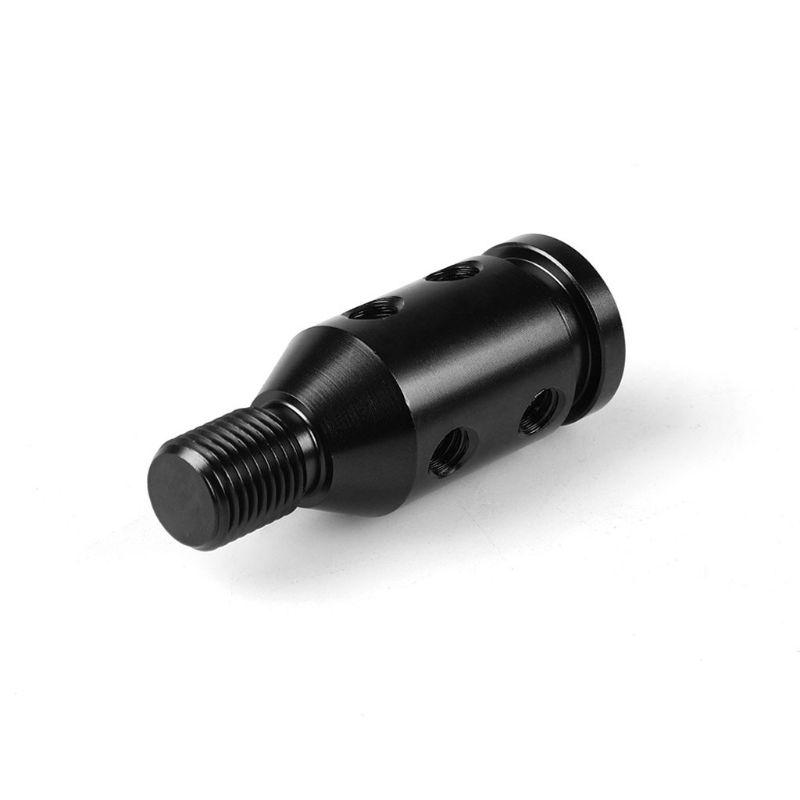 Universal Car Manual Gear Shift Knob Adapter Alloy Shift Knob Adapter M12x1.25 Threaded Shifter with Wrench Screws Hoses