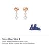 Swarovski Earrings Women's White Rose Gold Tone Plated 5517942