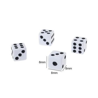 300pcs Dices Colorful 8mm Right Angle Entertainment Supplies Leisure Table Game Props Dafabet for Festival Party Bar TMZ