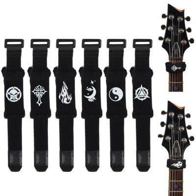 Verstellbare Gitarrensaitenwickel Schwarz Baumwolle Dämpfer E-Gitarre
