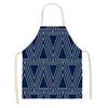 Kitchen Apron Navy Blue Geometric Pattern Kitchen Sleeveless Apron Linen Bib Home Cleaning Tools Cooking Apron Dinner Apron