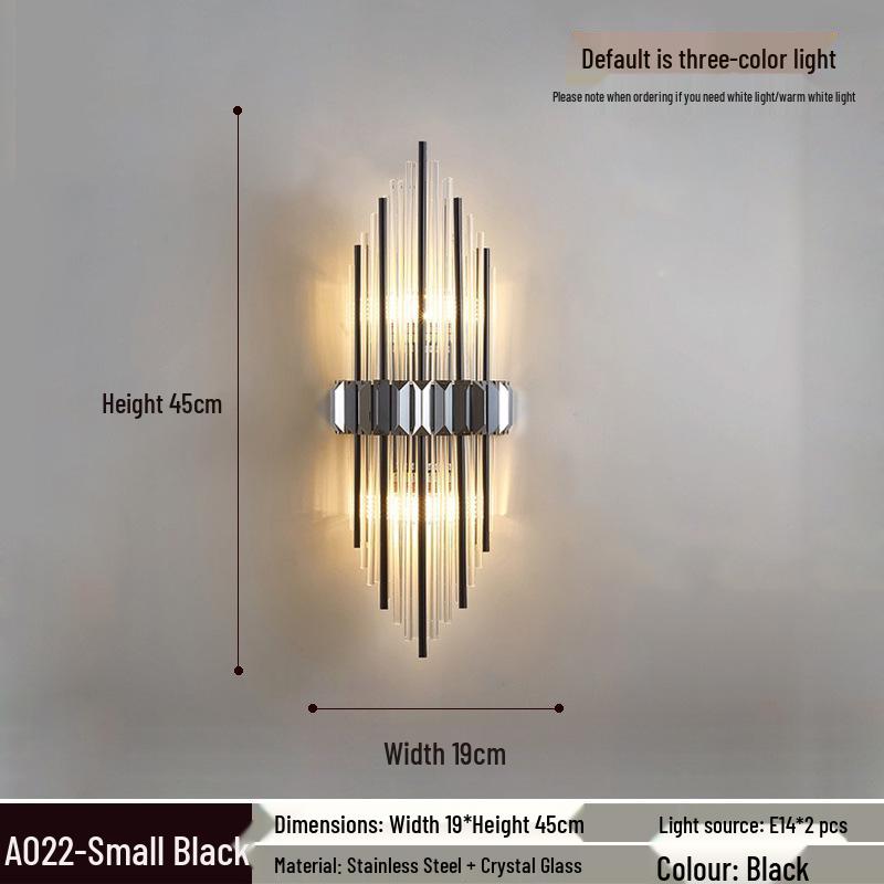 Elegant Crystal Wall Lamp: Minimalist Design for Bedrooms, Living Rooms, Stairs, and Hallways