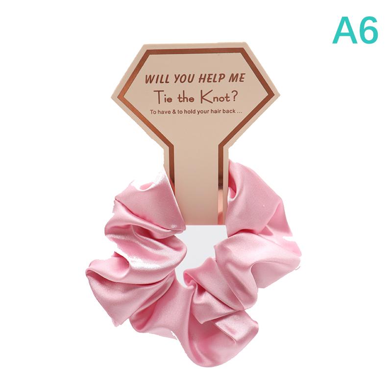 

1Pcs Bridesmaid Gift Hair Scrunchies Bachelorette Party Bridal Shower Wedding Souvenir Team Bride To Be Haircircle Gift Souvenir For Guests A6