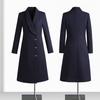 Women's Mid-Length Woolen Winter Coat for Hotel Reception or Jewelry Store Workwear