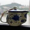 Teapot 500ml Blue White Peony Flower Porcelain Kettle Stainless Infuser Mudan Flower 500ml