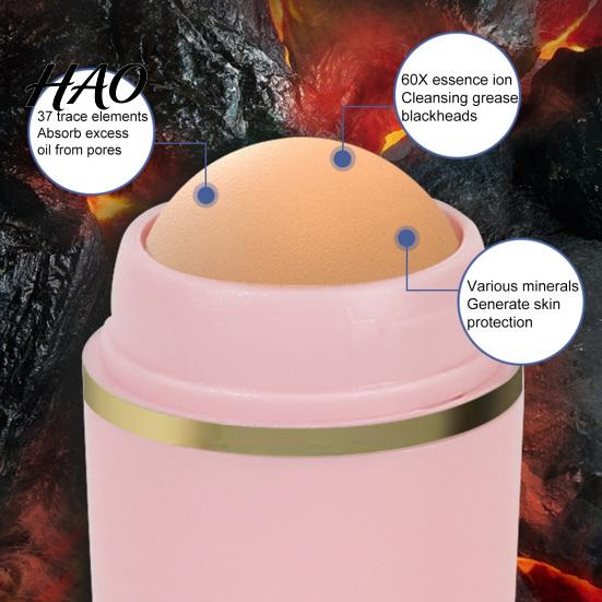 Volcanic Stone Oil Absorber Absorbent Roller Detachable Instant Results Shrink Pore Face Control Portable Absorbing for Woman
