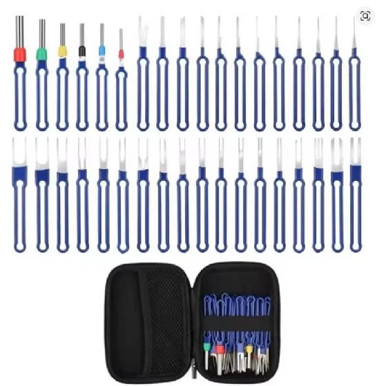 41Pcs Terminal Removal Tool Kit Depinning Tool Electrical Connector Pin Removal Car Optional Wire Terminal Removal Tools