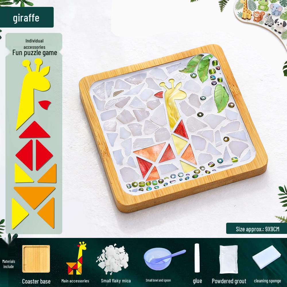 Mosaic Coaster DIY Kit: Creative Handmade Collage Art Set