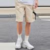 Li-Ning Loose Solid Color Cargo Shorts Men Bottoms Khaki AKSSA37-3
