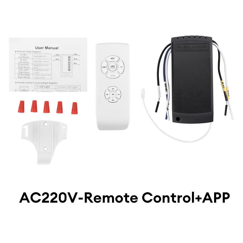 Kit Universal Telecomandă pentru Lampă Ventilator de Tavan AC 110-240V Comutator cu Control prin Temporizare Viteză Reglată Transmițător Receptor