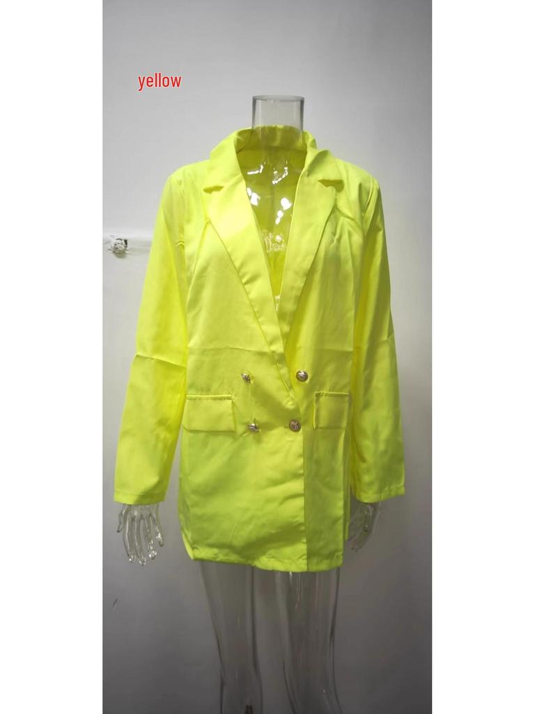 Women's Mid-Length Slim Fit Turn-Down Collar Long Sleeve Autumn/Winter Coat Cardigan.