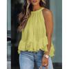 Sexy One-Shoulder Shirt Woman Loose round Neck Sexy off-Shoulder Sleeveless Shirt Tops
