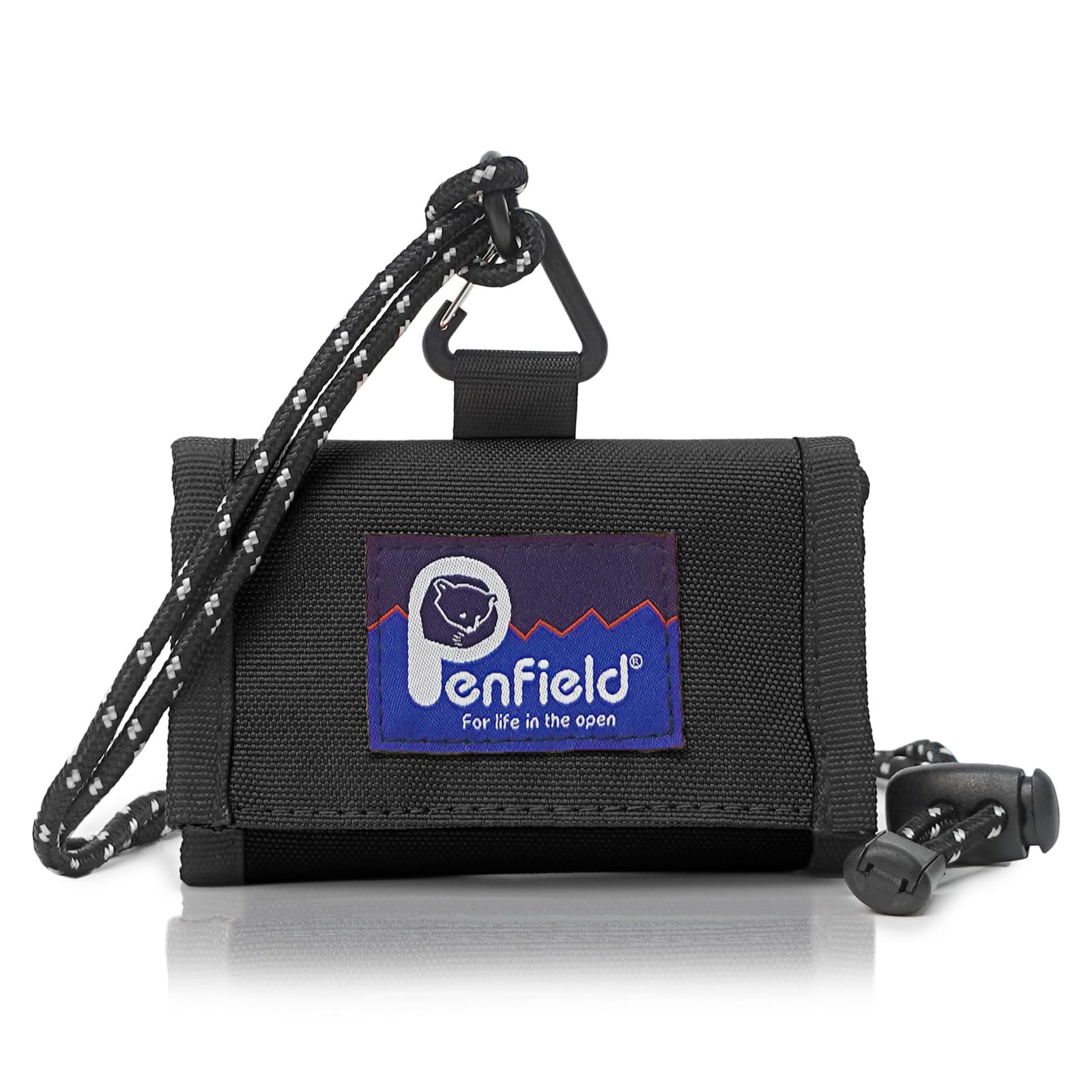 

Penfield Neck Card Coin and Bill 20269506 Wallet, Horizontal, Compact, Mini, 4-Fold, Slots, Slots, Slots, Black, чорний