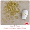 1 Bag Hollow Star Nail Art Charms 3d Metal Five-Pointed-Star Gold Silver Diamond Nail Decoration Luxury Manicure Accessories