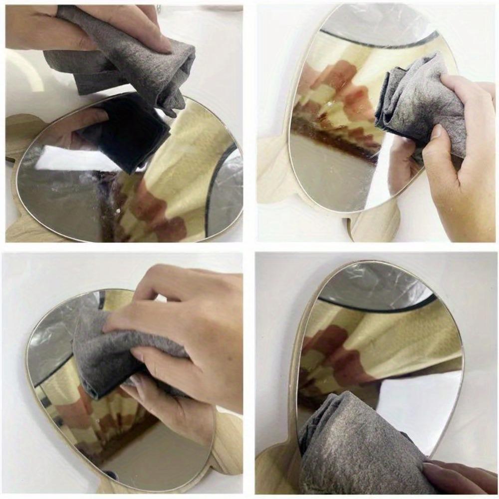 2/5/10pcs, Magic Glass Wiping Rags, Home Car Washing Towel, Household Kitchen Bathroom Cleaning Cloth, Durable Microfiber Dishwashing Rag