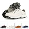 Waterproof Golf Shoes Women Spikes Golf Sneakers Gym Walking Shoes with Spikes Comfortable Training Golfing Spiked Shoes Leather