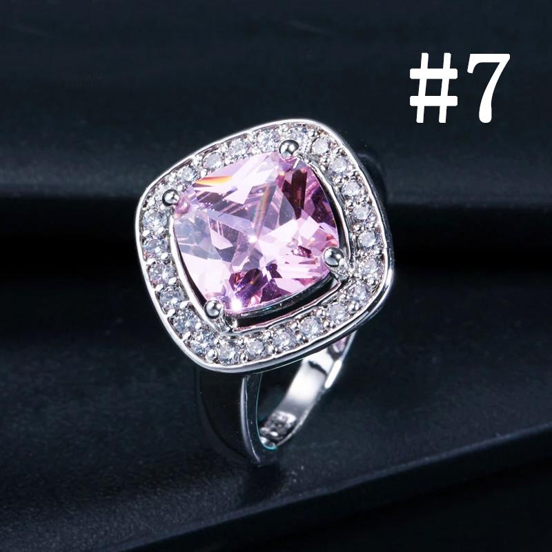 CMM Classic Design 0.8 Ct Princess Cut Fashion Square AAA+ CZ Zirconia White Golden Engagement Women Rings