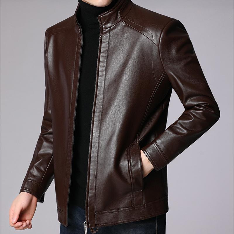 Hommes veste de costume en cuir hommes coupe ajustée Blazer manteau hommes mode veste en cuir Streetwear jolie pochette vestes vêtements d'extérieur pour hommes