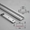 T Slot Miter Bar Slider Kit, Aluminum Alloy T-shaped Rail Oblique Joint Slider With Wheels - Non Perforated T-shaped Bar Guide