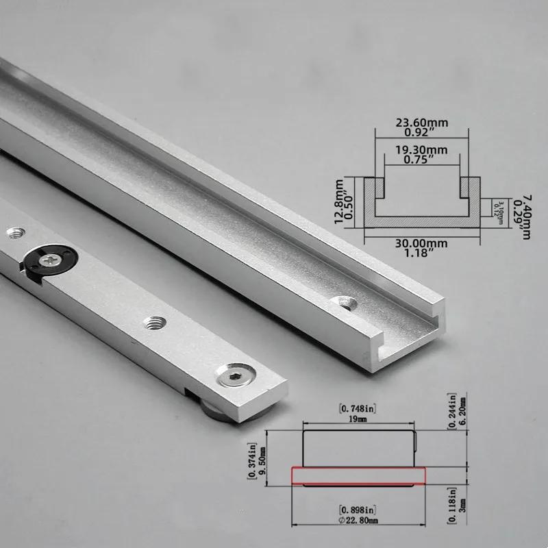 T Slot Miter Bar Slider Kit, Aluminum Alloy T-shaped Rail Oblique Joint Slider With Wheels - Non Perforated T-shaped Bar Guide
