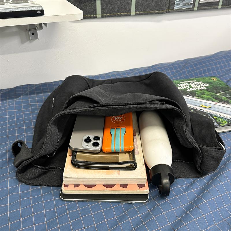 Borsa a Spalla Monocolore Unisex Grande Capacità Borsa a Tracolla per Pendolari