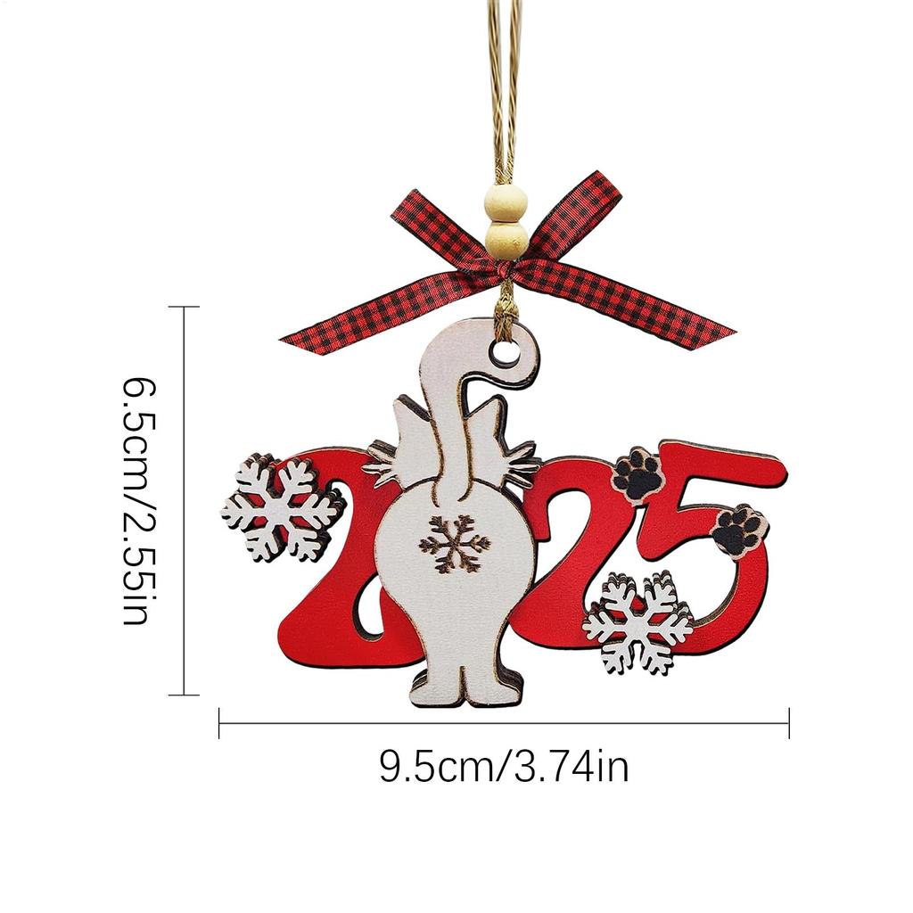 Cat Christmas Ornaments Funny Ornament for Christmas Tree Wooden Cute Unique Ornaments Decor Cat Lover Gifts