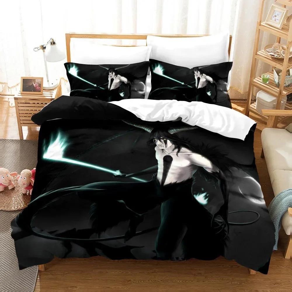 Comforter Anime Bleach Toushirou Ichigo Bedding Set 3D Printed Suitable For Bedroom Kids Home Textile