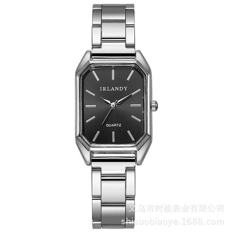 

Модные женские кварцевые часы Простые прямоугольные наручные часы для девушек Оригинальные элегантные женские часы Лучшие подарки Часы серебряный/чёрный