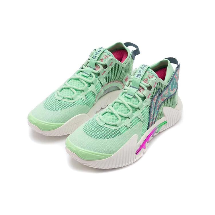 New LiNing Badfive 2 Low Cushioning Anti Slip And Wear Resistant Coverage Support Low Top Basketball Shoes Emerald Green ABFR005-10