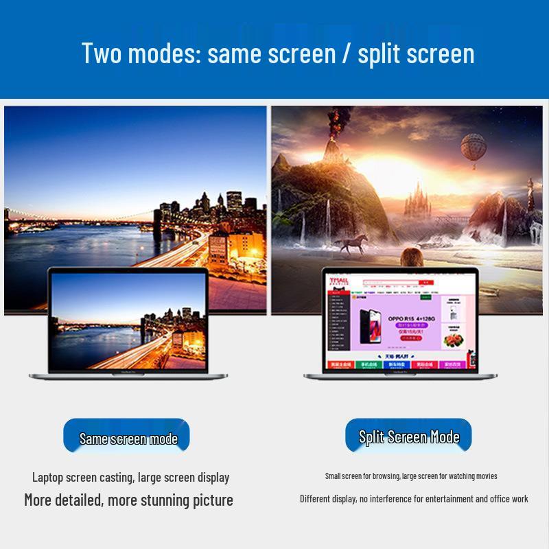 5-in-1 USB-C to HDMI Docking Station: 4K HD USB Hub for Laptop/Phone/Switch