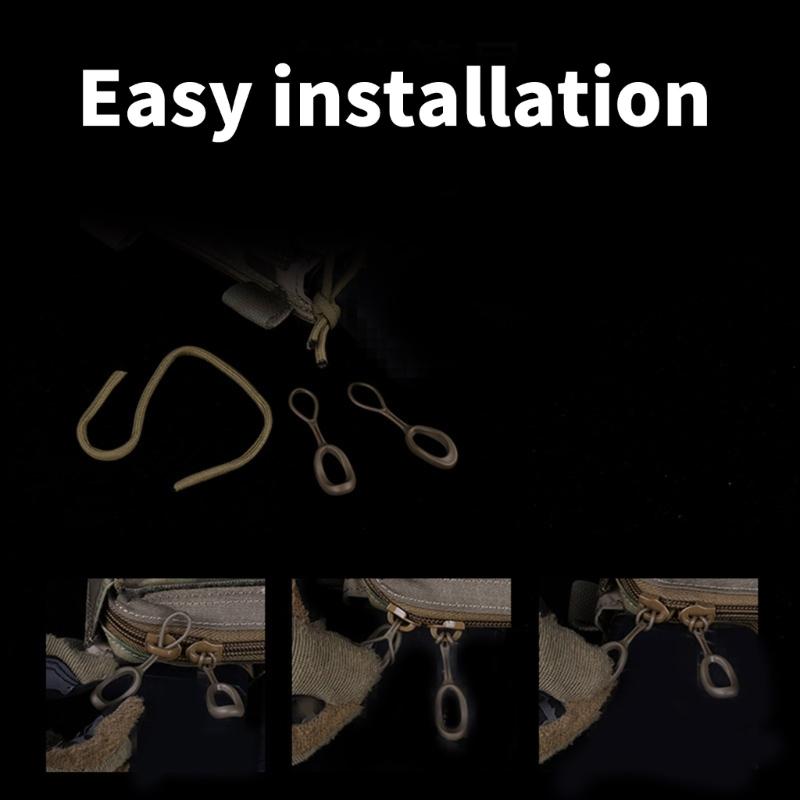 10 Pieces/Set Zips Pull Strap Zippers Pullers Replacement Cord Extension Zippers Tabs for Bag Purse Handbag Replacement