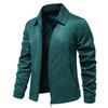 Men’s Suede Turn Down Collar Outdoor Jacket