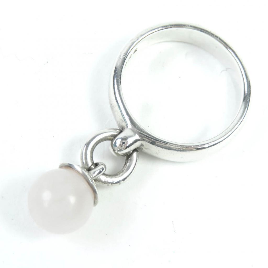 Great TIFFANY&Co. Ring Balloon Dangle Ring Quartz Silver SV925 Women Used