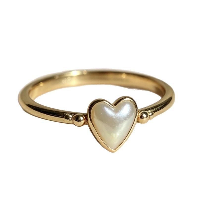 Liebesring, Damen-Zeigefingerring, Einfacher und kühler Stil für Paare, Neuer Perlenschmuck