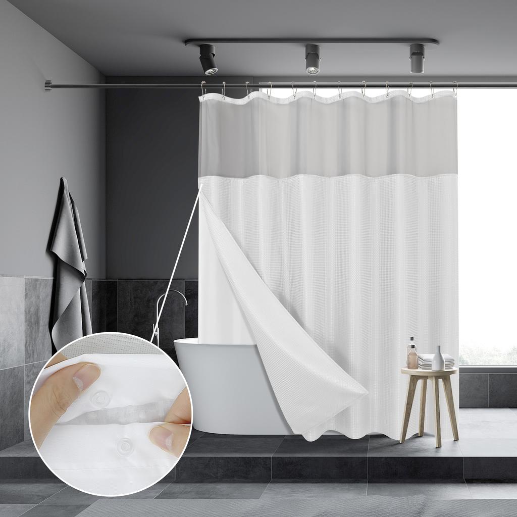 Double-Layer Waterproof Shower Curtain Bathroom Curtain Household Bathing Cover Shower Curtains