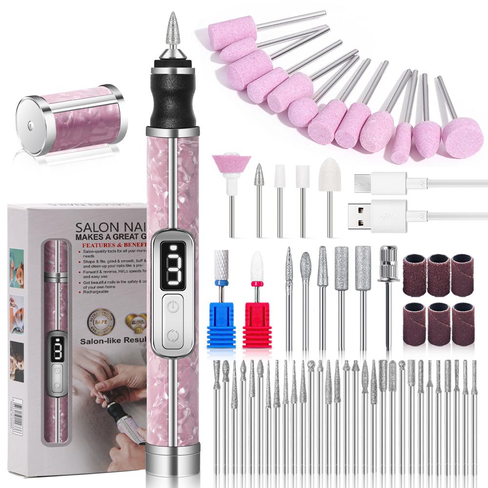 Electric Nail Drill Professional Nail Polishing Machine Multiple Gears Low Noise Nails Sander File Set For Manicure Salon Tools