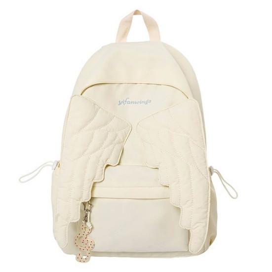 Lightweight Outdoor Daypack Angel Wing Backpack for Women Girls, Nylon School Functional Bookbag Bag, Large Travel Commute Durable Casual Rucksack