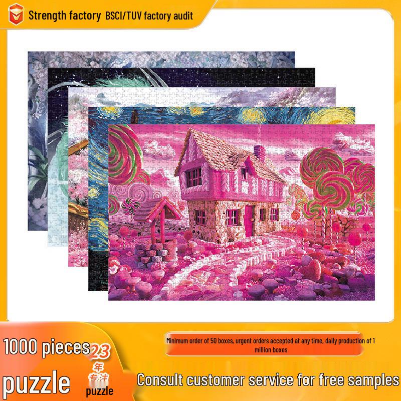 1000-Piece Cartoon Jigsaw Puzzle for Adults and Kids - Challenging Educational Stress Relief Toy Gift