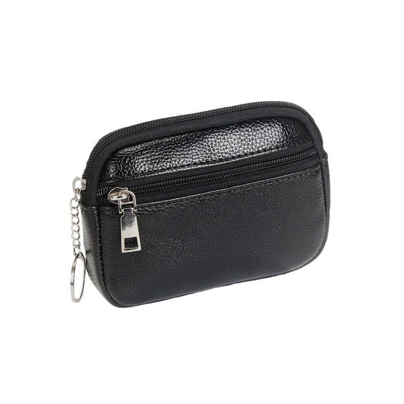 Porte-monnaie uni à fermeture éclair Design compact pour un usage quotidien