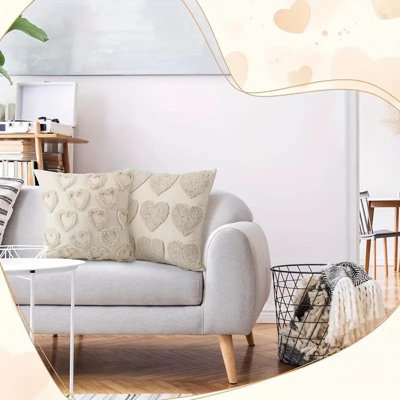 Valentinstag Liebe Kissenbezug Getuftete Schlingen Samt Sofakissen Rückenkissen Wohnzimmer Schlafzimmer Hohlform Kissenbezug