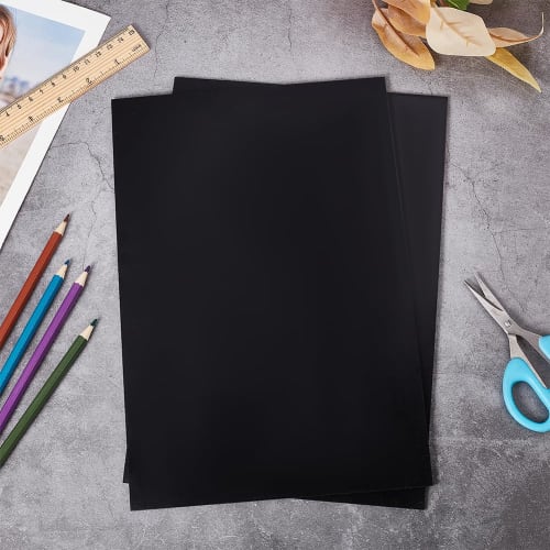 OLYCRAFT 2-Piece ABS Plastic Sheet, 300x200mm, 3mm Thick, Black, Hard Plastic Plates for Model Buildings, Architectural Models, Modeling Panels, DIY C