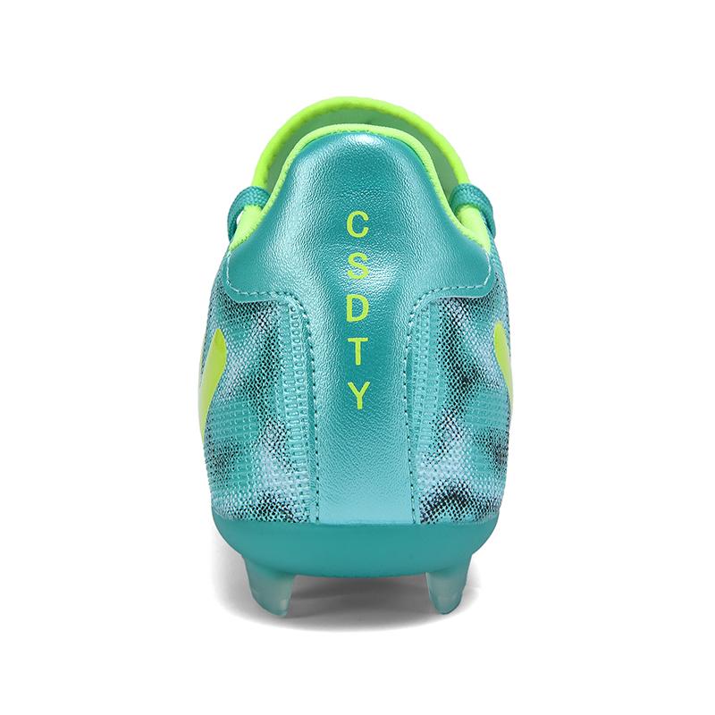 32-45 Football Shoes Men's High-top Football Boots Large Size Long Nails Leather Boys Soccer Shoes