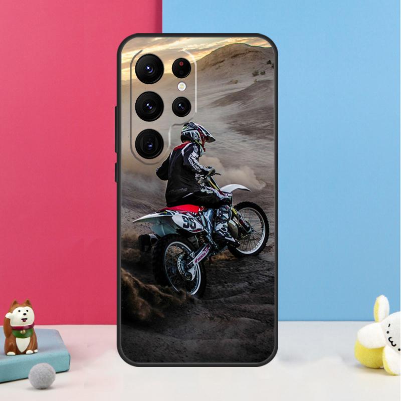Moto Cross Motorcycle Sports Case For Samsung Galaxy S24 S26 Ultra S20 S21 S22 S23 S25 Plus S10 S25 FE Back Cover Shell
