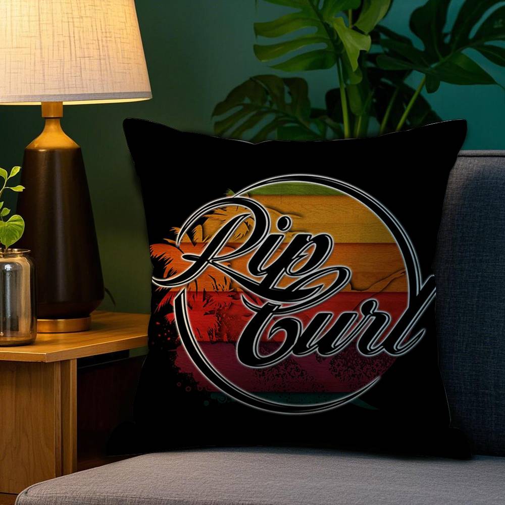 Surf Beach R-Rips Curls Pillow Case Plush Fabric Soft Double Sided Print Home Sofa High Quality Cushion Cover Throw