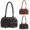 Handbag Pocket Boston Tote Bag Korean Style Underarm Bag All-match PU Bowling Bag  Women