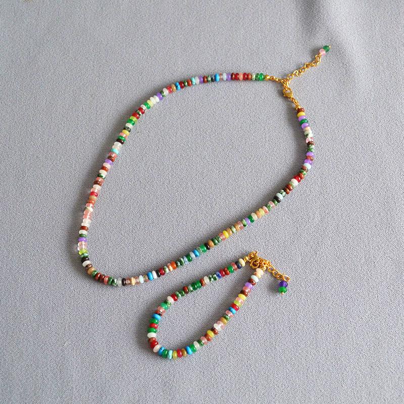 

Bohemian Colorful Stone Beaded Necklace