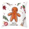 Federa per Cuscino di Natale Cartone Animato Babbo Natale Pan di Zenzero Auto Copricuscino Ghirlanda di Natale Casa