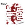 Immersive Horror Party Supplies Halloween Stickers, with Spooky Handprints Footprints Printed, PVC Scary Footprint Decals Self-adhesive Decals,