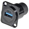 USB 3.0/2.0 Round Panel Mount Female Socket Adapter