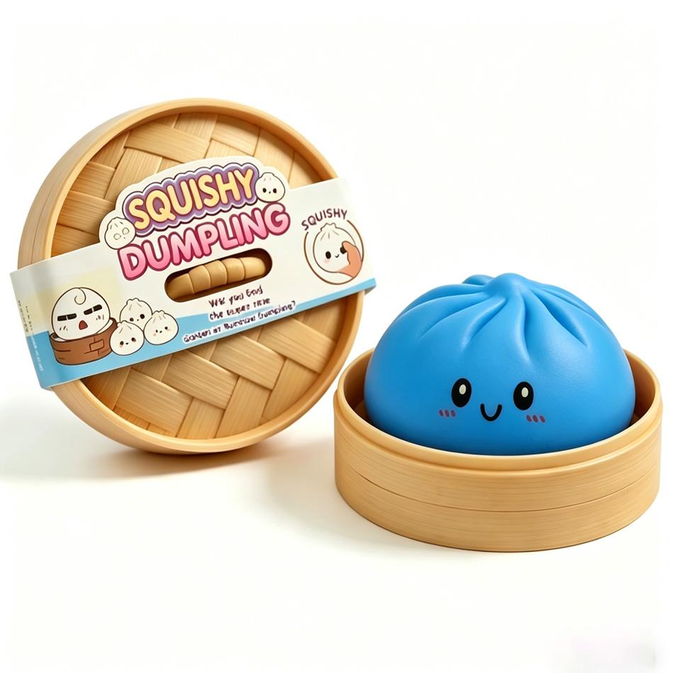 Dumpling Squishy Simulated Steamed Bun Squishy Stress Ball Colorful Food Squishy Sensory Fidget Toy Anti Stress Squeeze Balls